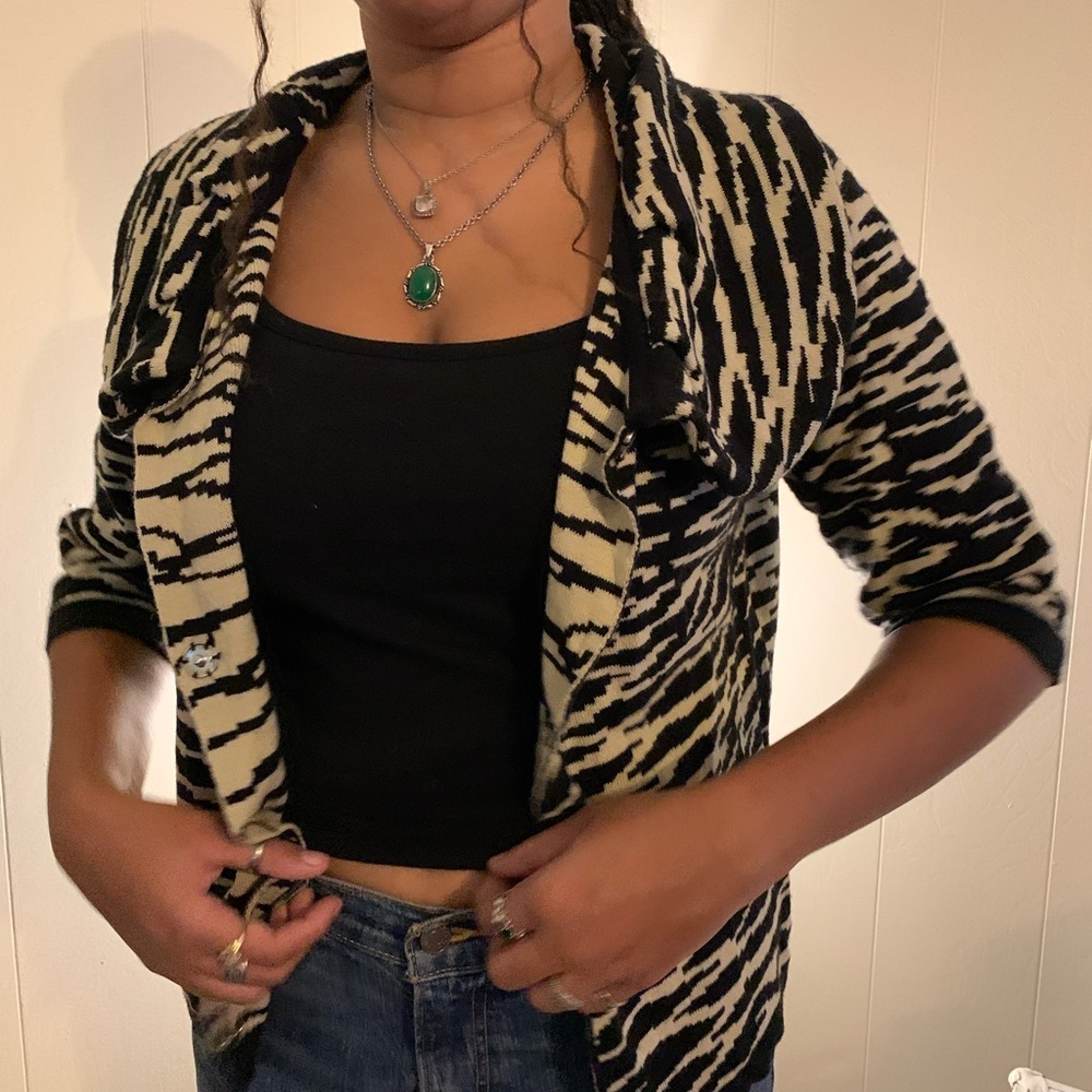 New Directions Zebra Sweater